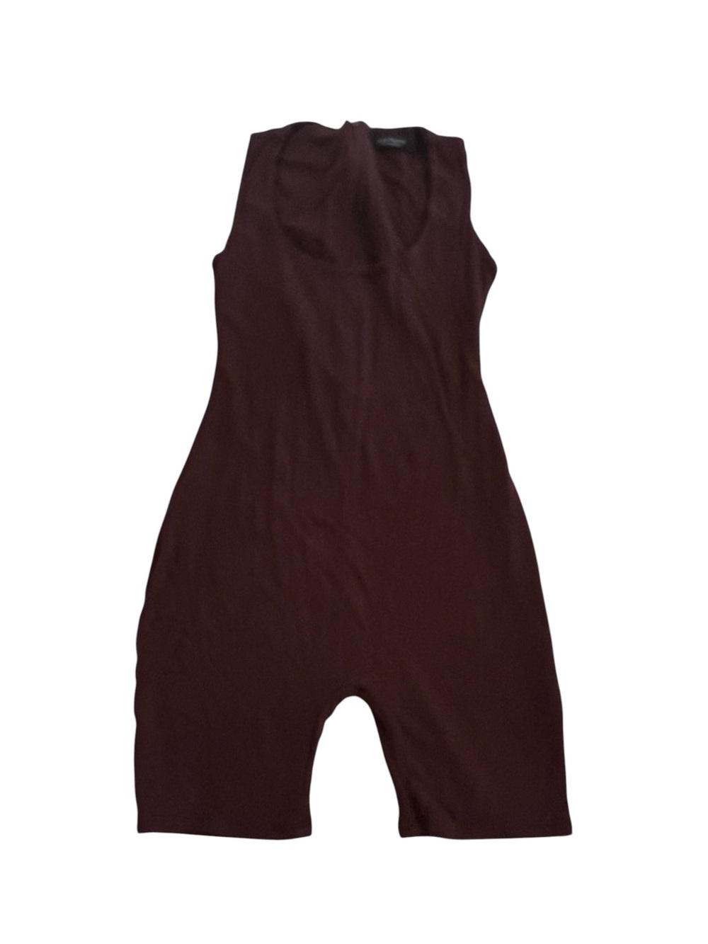 naked wardrobe Kids Sleeveless One-Piece Romper in Burgundy